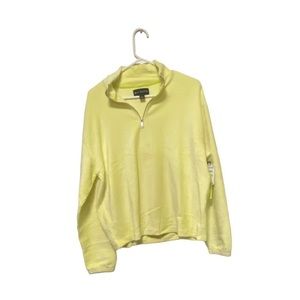 𝅺bp + Wildfang Neon Green Velour 1/2 Zip - S